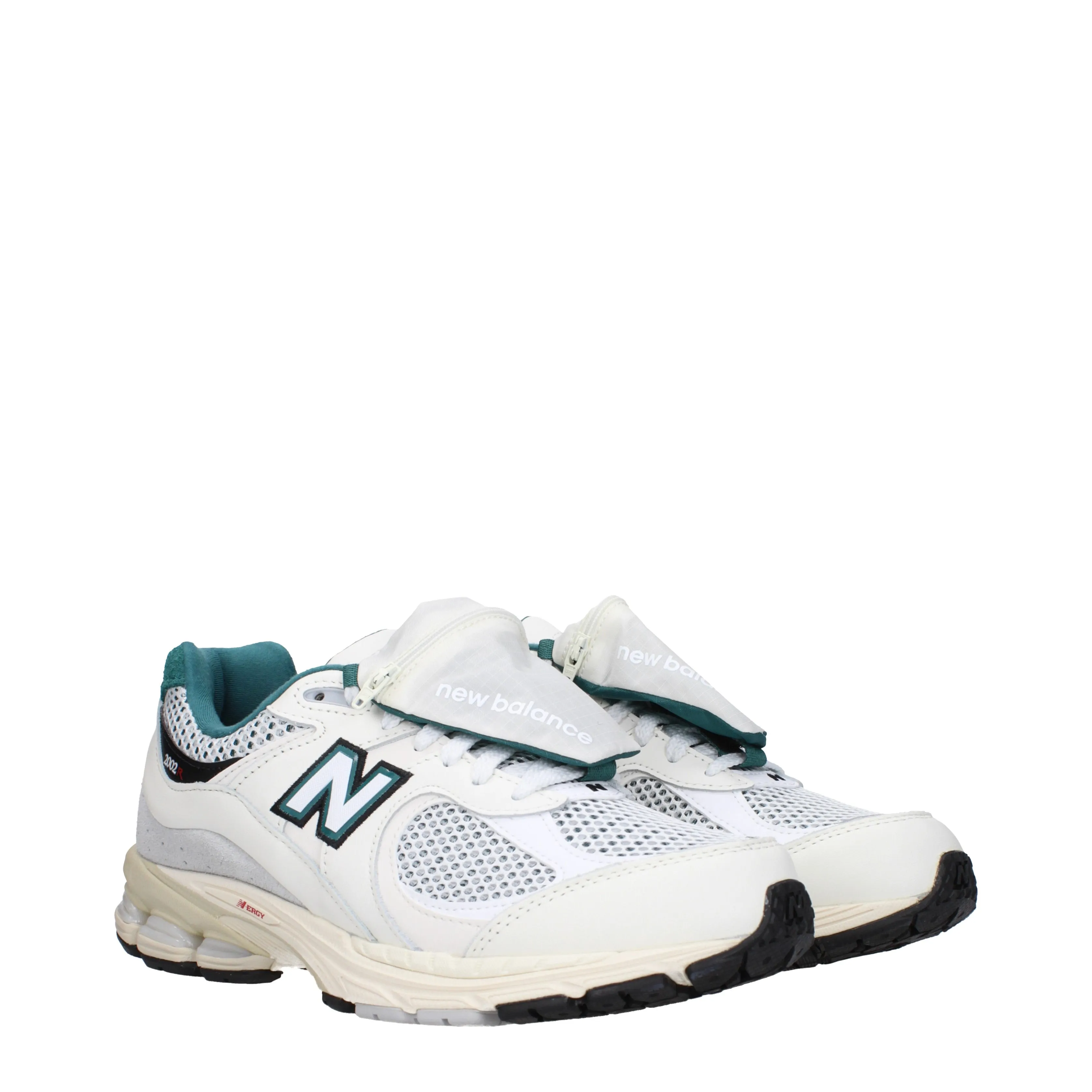 New Balance Sneakers 2002 Uomo Tessuto Bianco/Verde