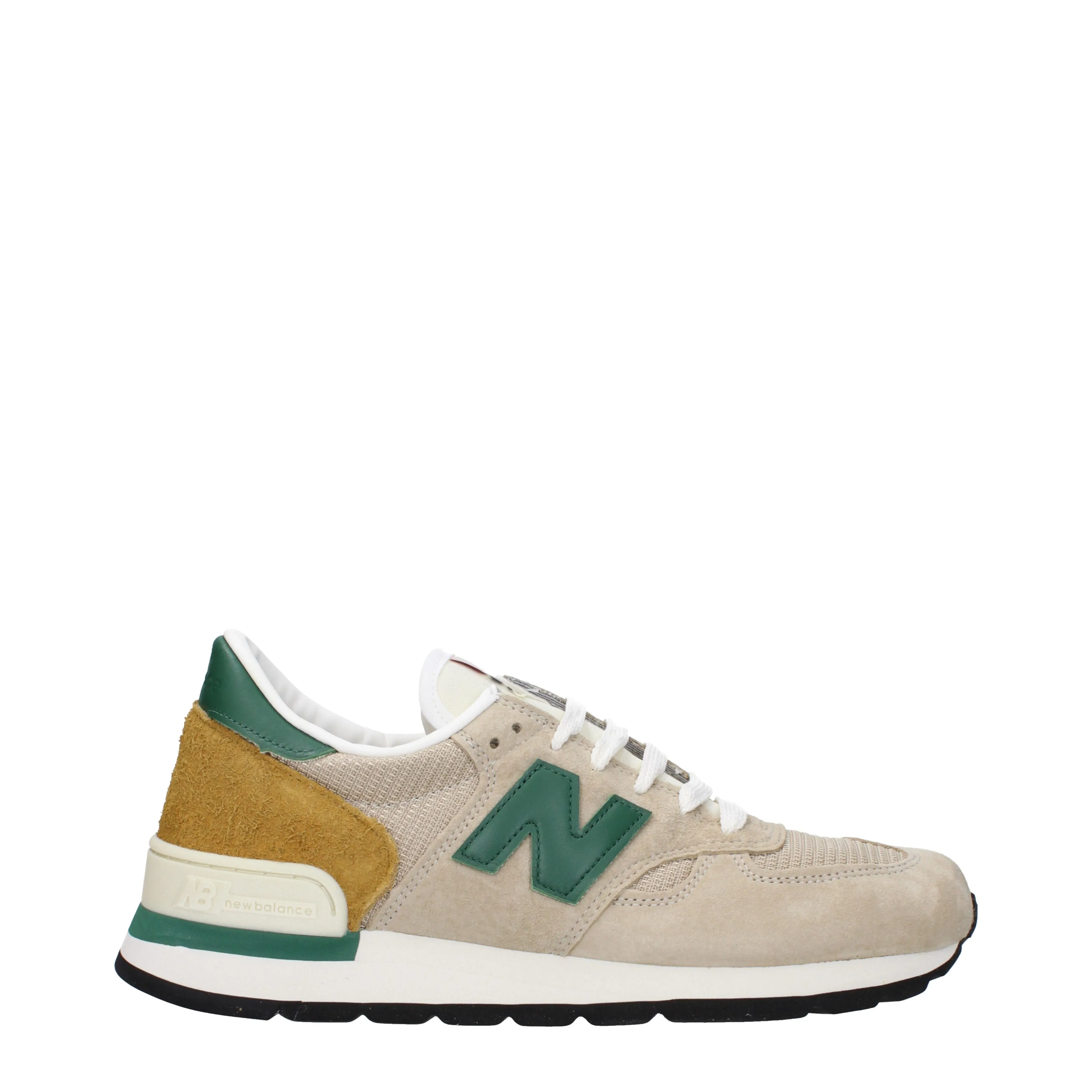 New Balance Sneakers 990 Uomo Camoscio Beige/Verde