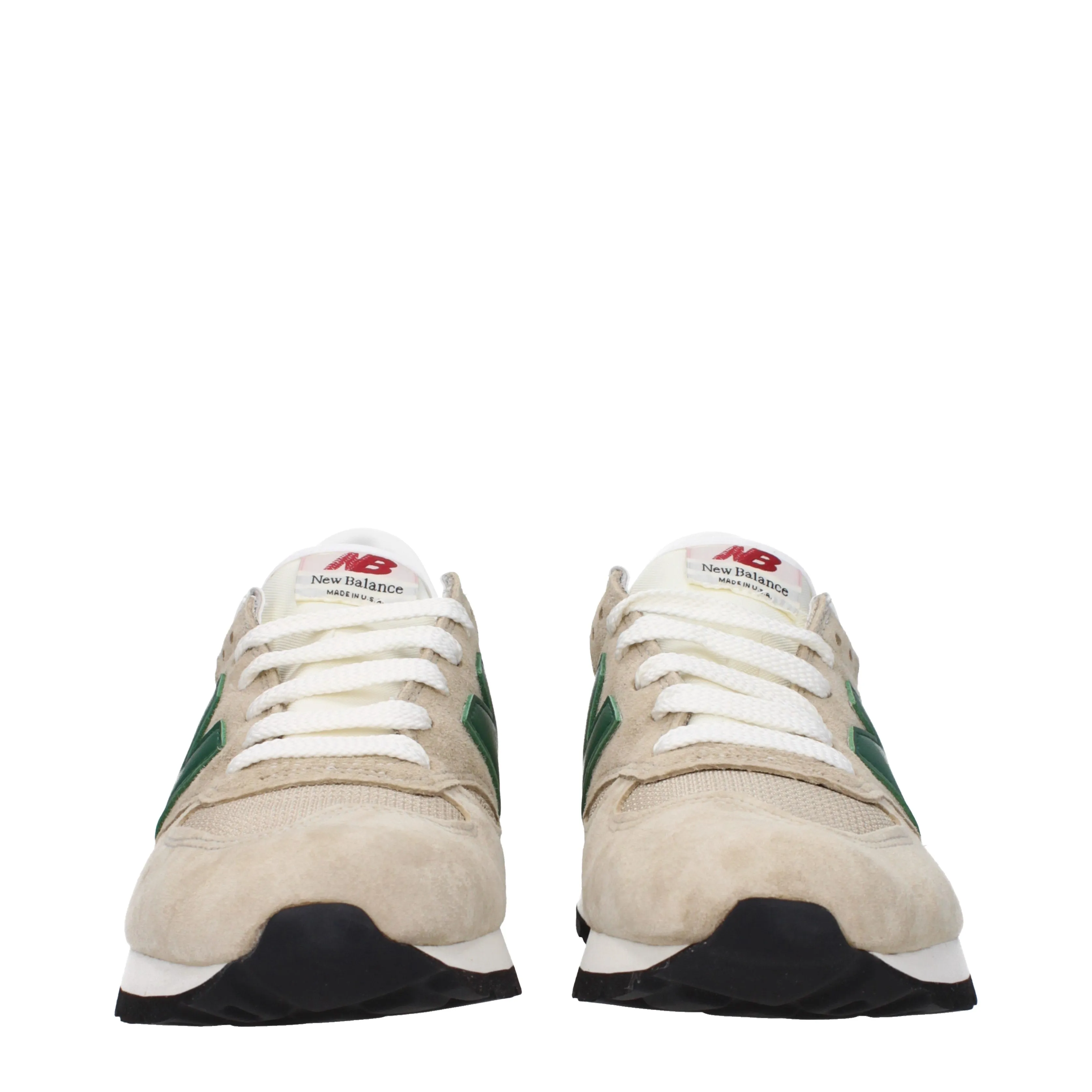 New Balance Sneakers 990 Uomo Camoscio Beige/Verde