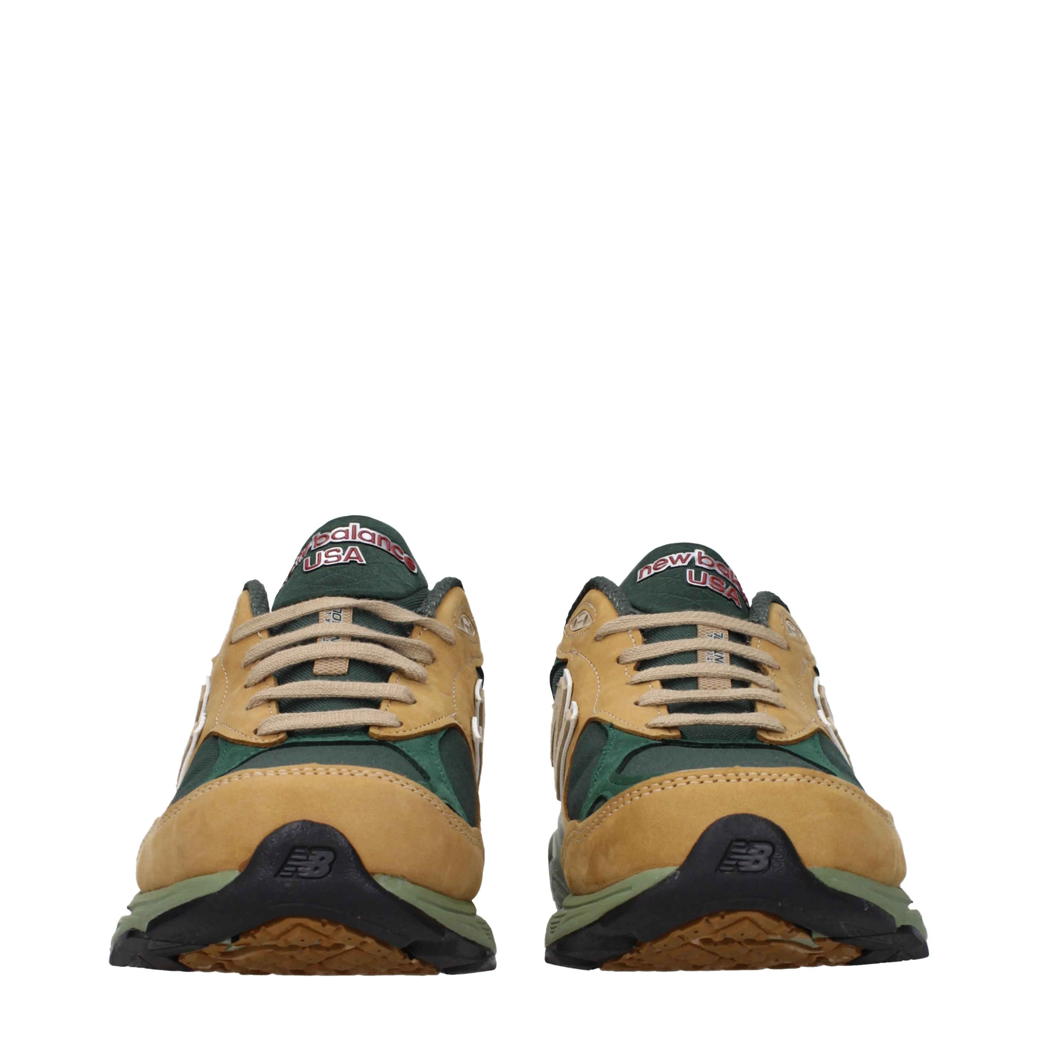 New Balance Sneakers 990 Uomo Tessuto Verde/Tan