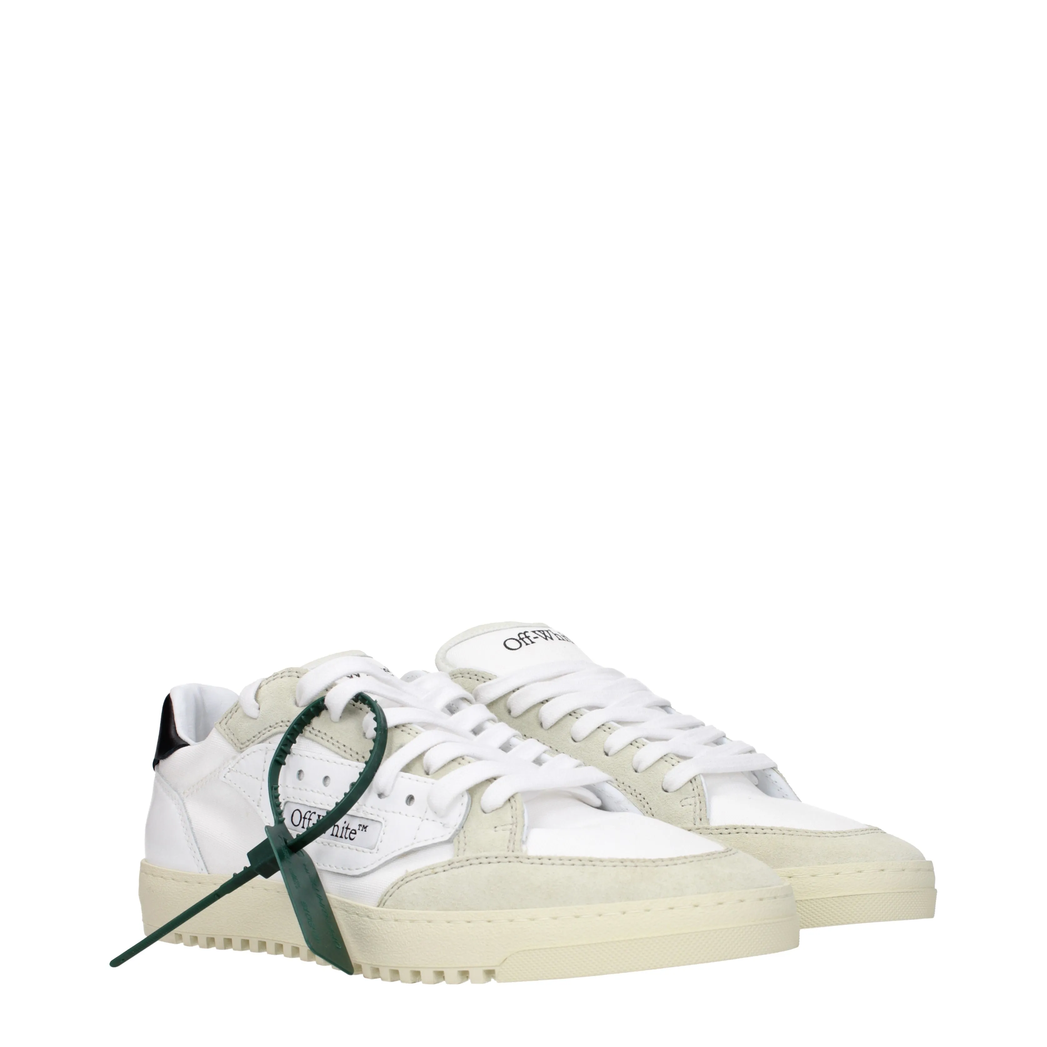 Off-White Sneakers Uomo Tessuto Bianco/Nero