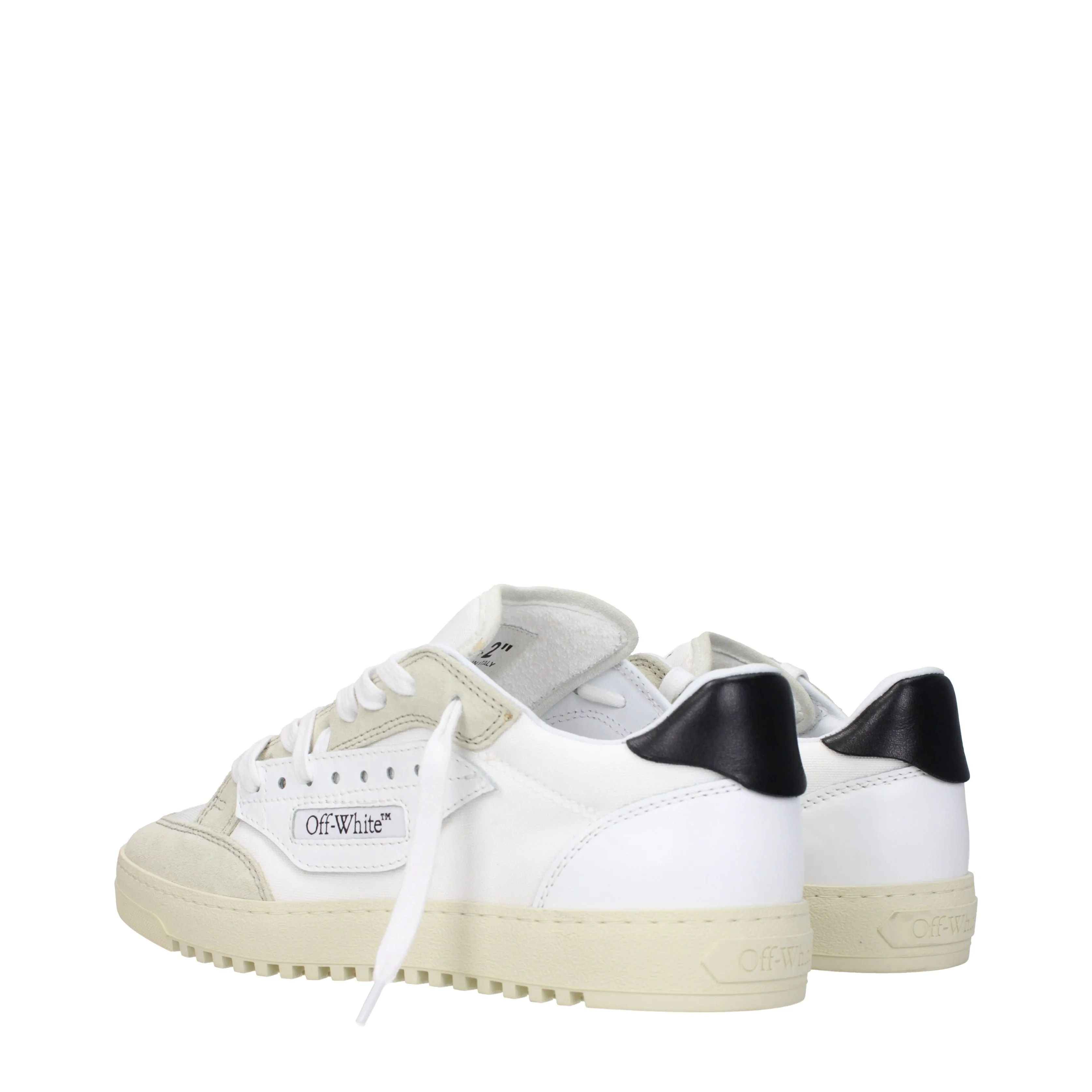 Off-White Sneakers Uomo Tessuto Bianco/Nero