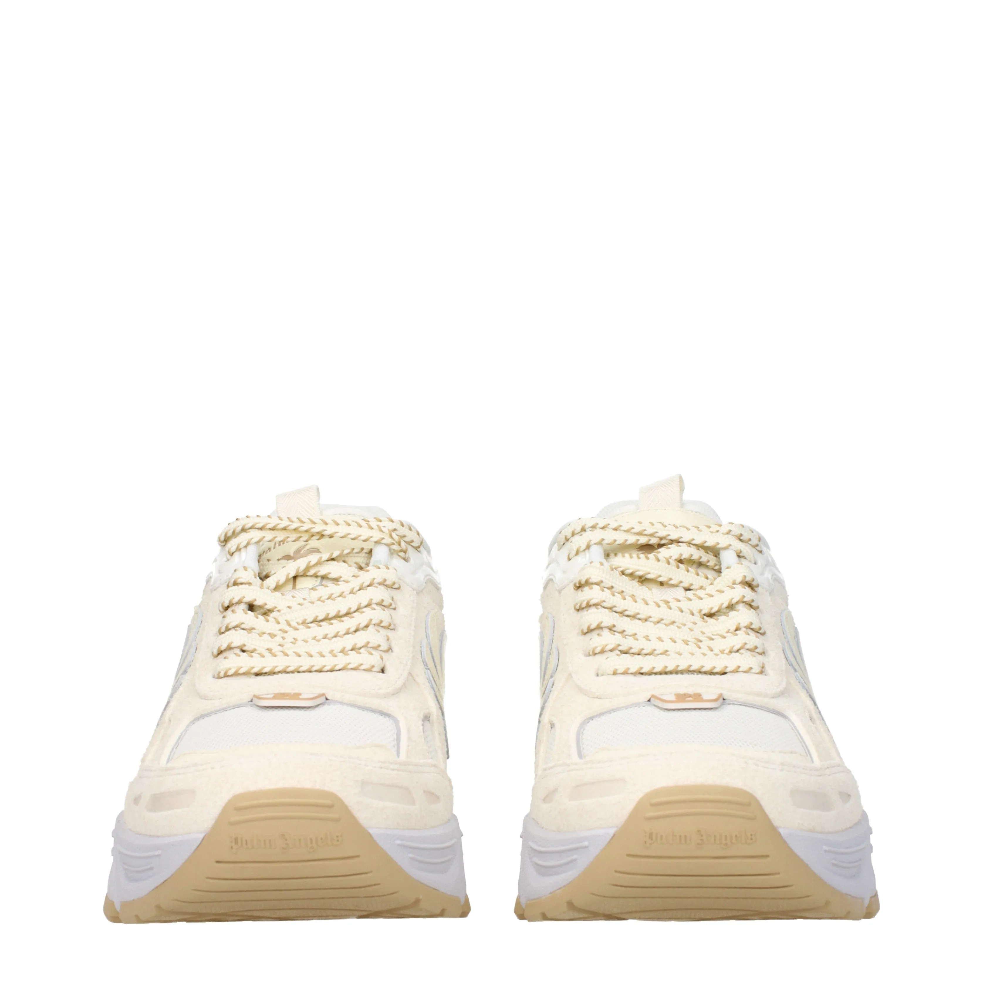 Palm Angels Sneakers Uomo Camoscio Beige/Argento