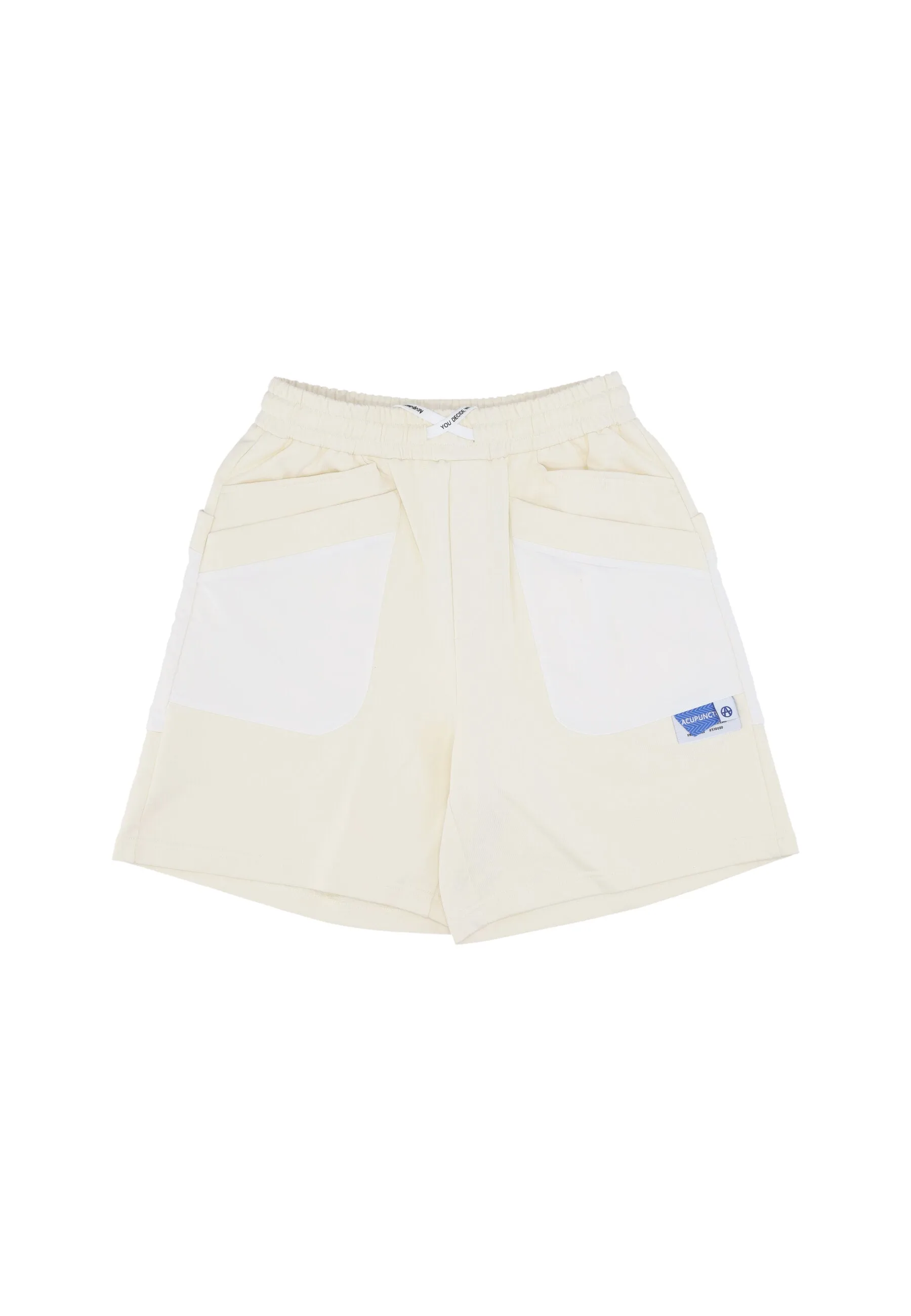 Pantalone Corto Tuta Uomo Label Shorts Cream