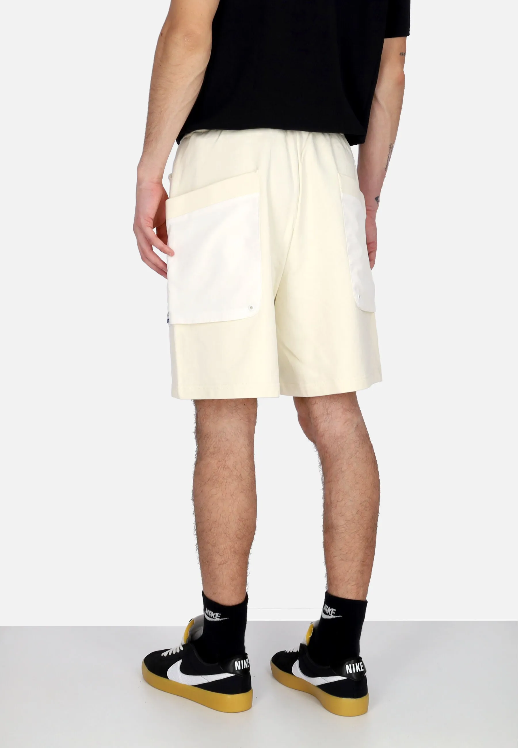 Pantalone Corto Tuta Uomo Label Shorts Cream