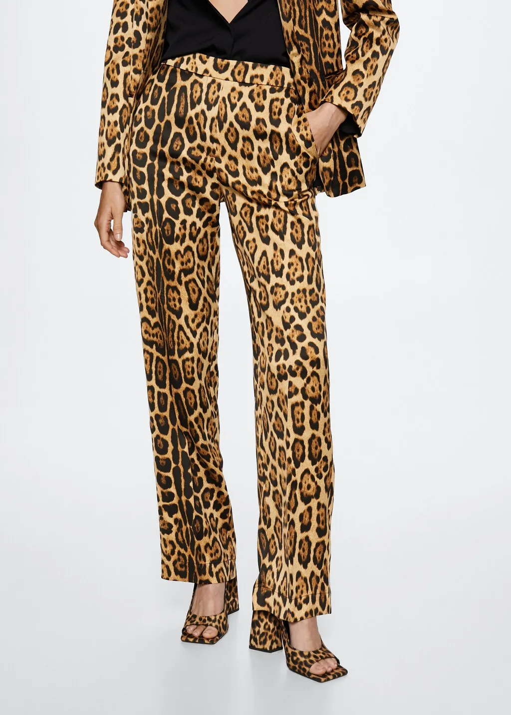 Pantaloni completo animal print