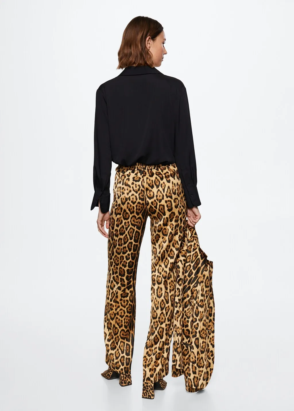 Pantaloni completo animal print