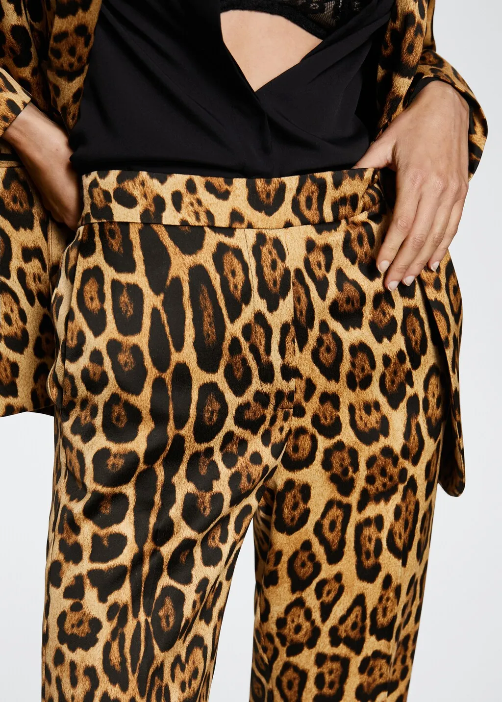 Pantaloni completo animal print