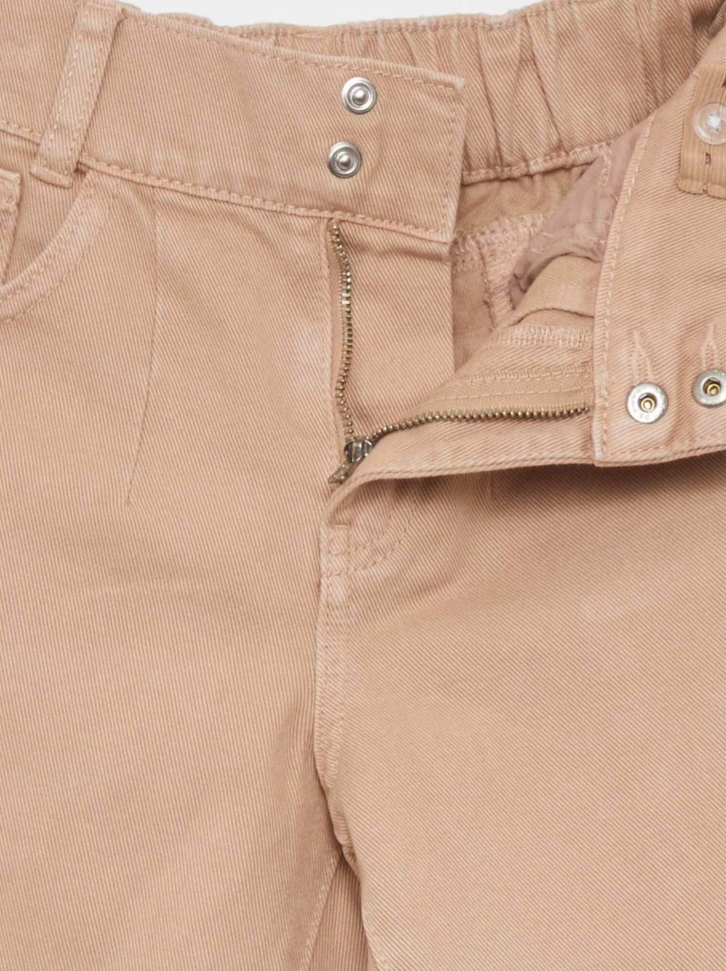 Pantaloni in denim forma a palloncino - BEIGE