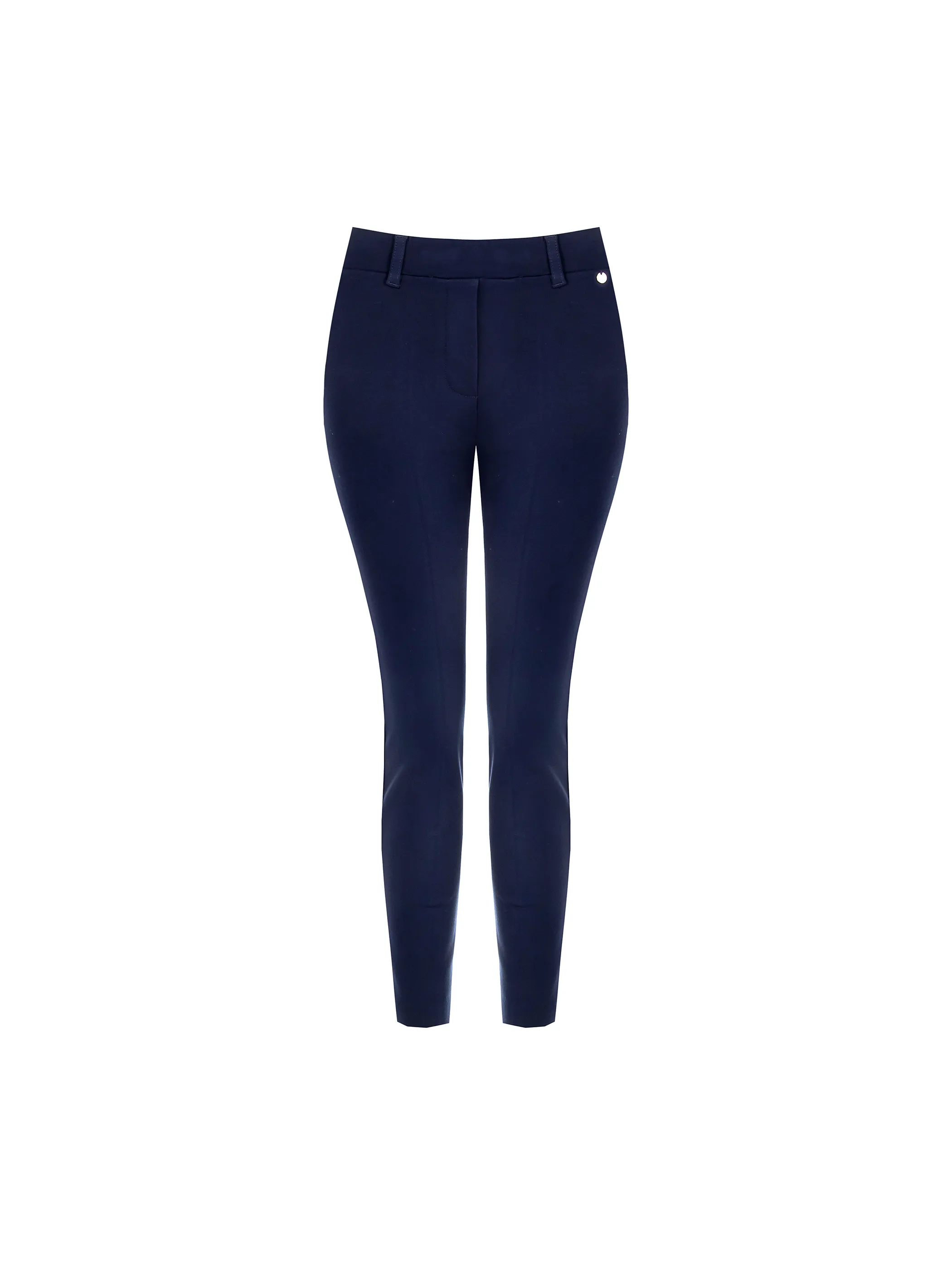      Pantaloni in in Punto Milano Blu Navy     