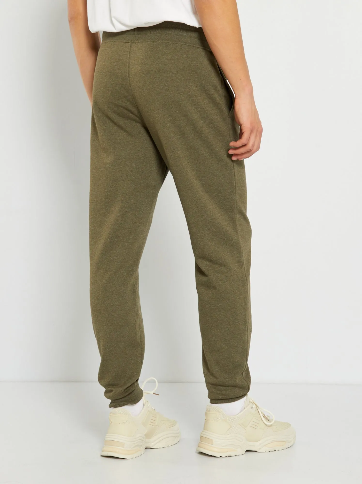 Pantaloni joggers in tessuto felpato - KAKI