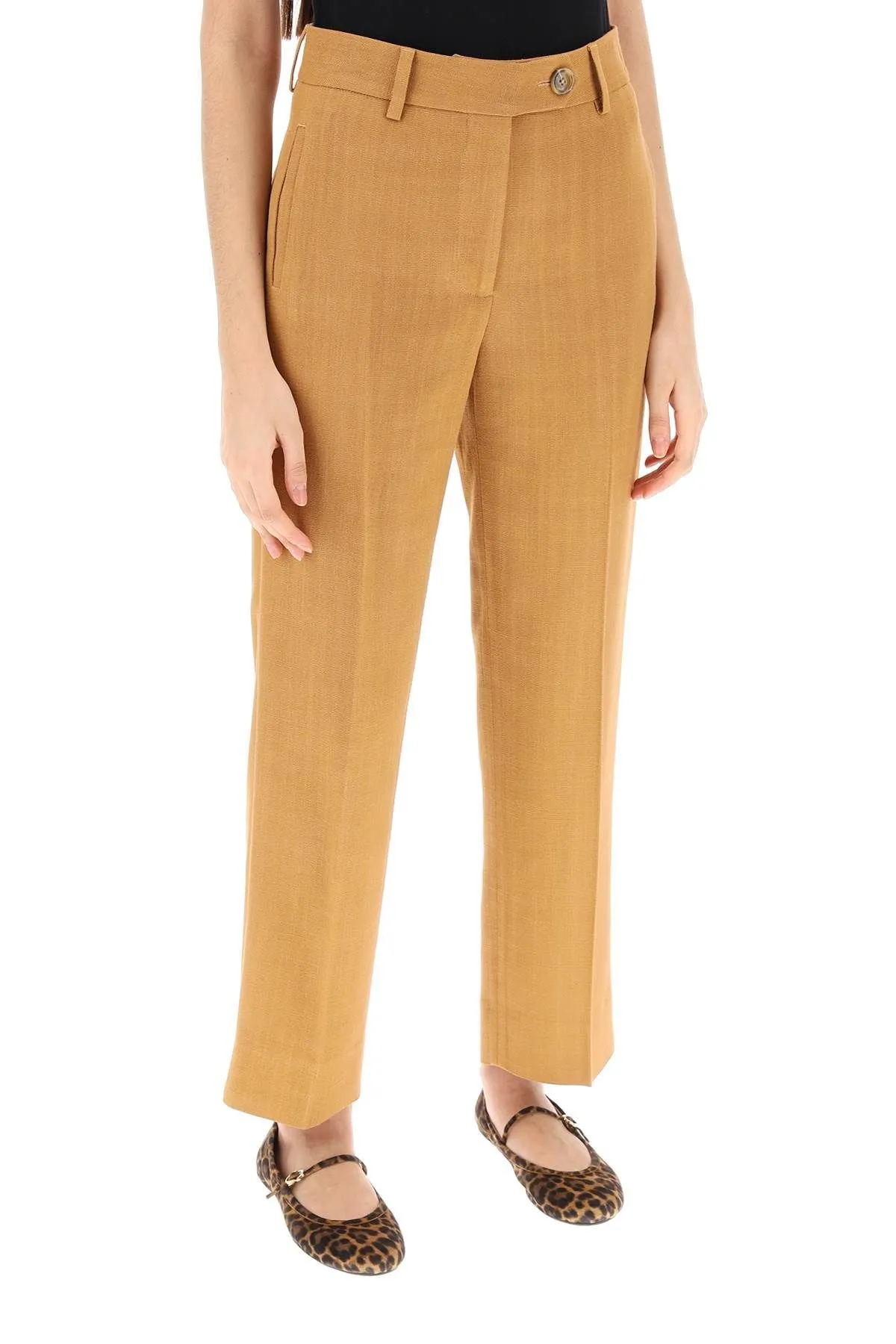 Pantaloni sartoriali cropped Santana Peanut Nana