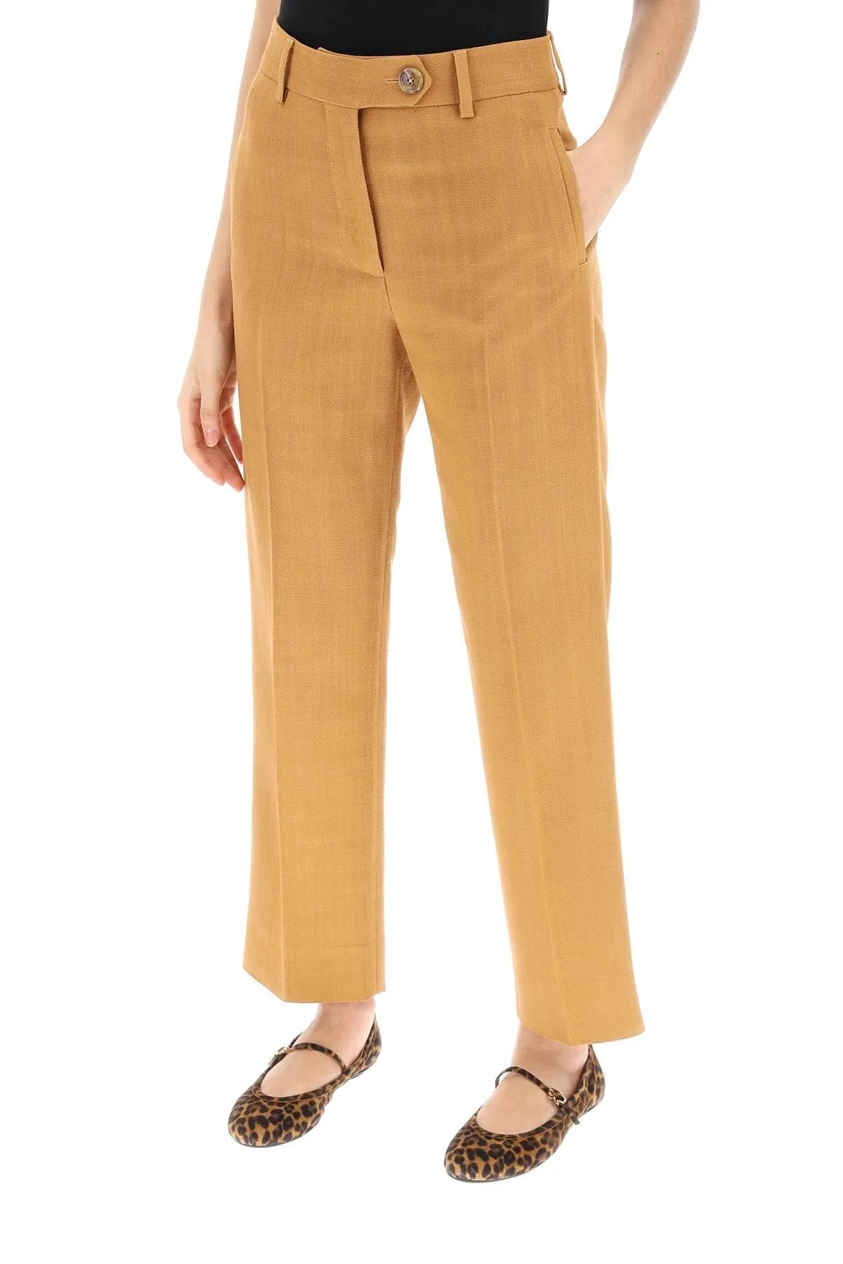 Pantaloni sartoriali cropped Santana Peanut Nana