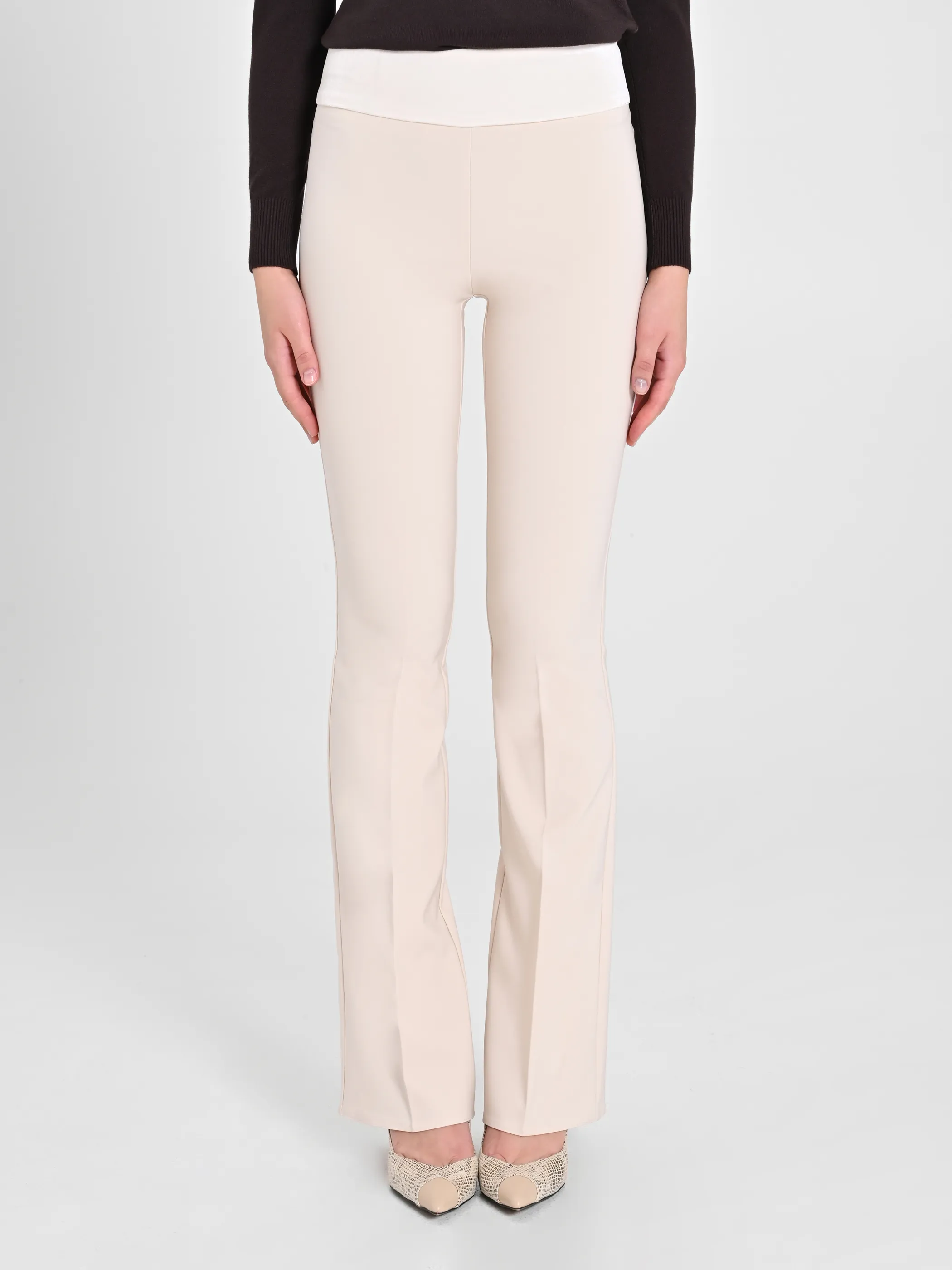      Pantaloni Tuxedo Beige     