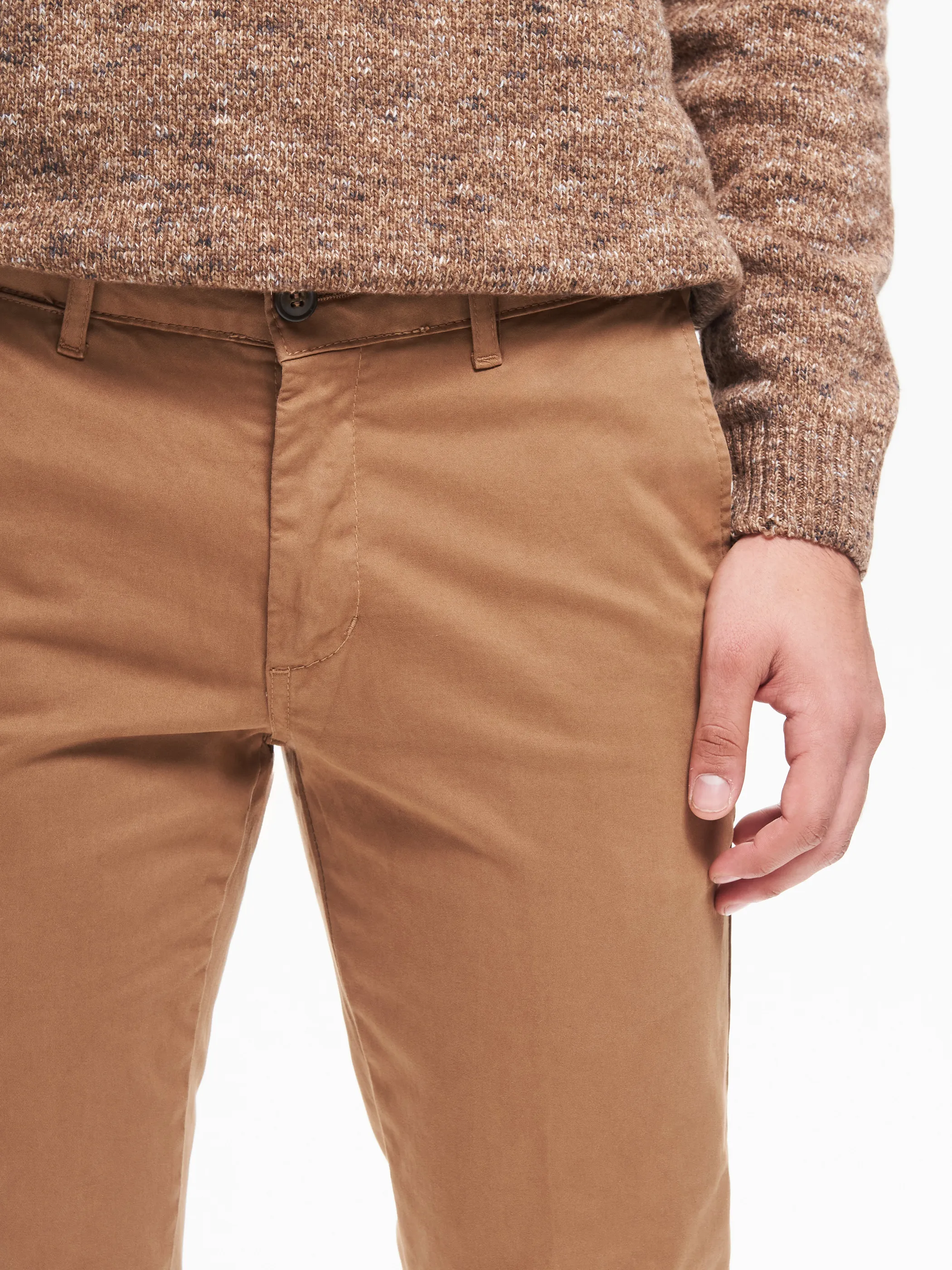      Pantaloni Uomo Chinos Basic Cammello QB24     