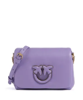  Pinko Love Click Puff Baby Borsa a tracolla pelle di pecora viola  