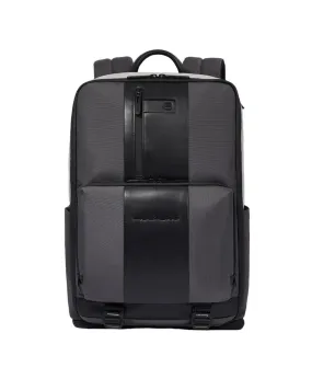 Piquadro - Zaino fast-check in pelle e tessuto porta pc 15,6 | Studioarch.com