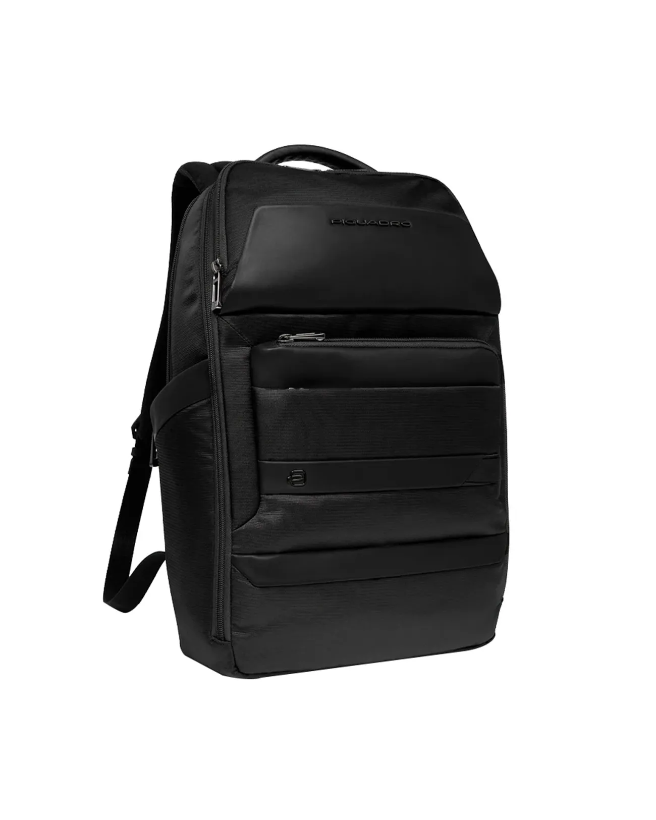 Piquadro - Zaino porta pc 15,6'' in pelle e tessuto riciclato Nevet | Studioarch.com