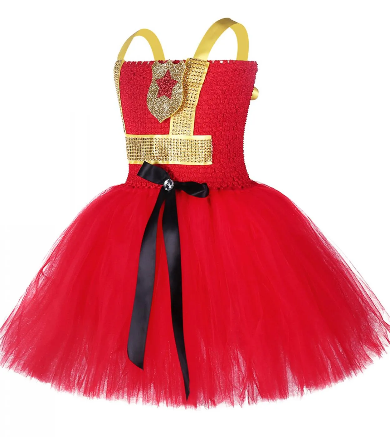 Pompiere Bambini Cosplay Abiti per ragazze Principessa Pompiere Costume Toddler Baby Girl Tutu Dress Compleanno Halloween Outf