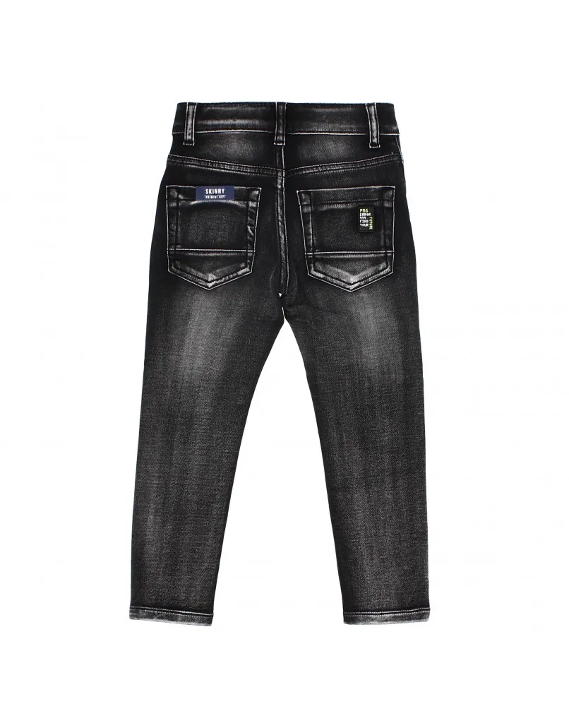 PRIMIGI JEANS pantalone nero denim bambino