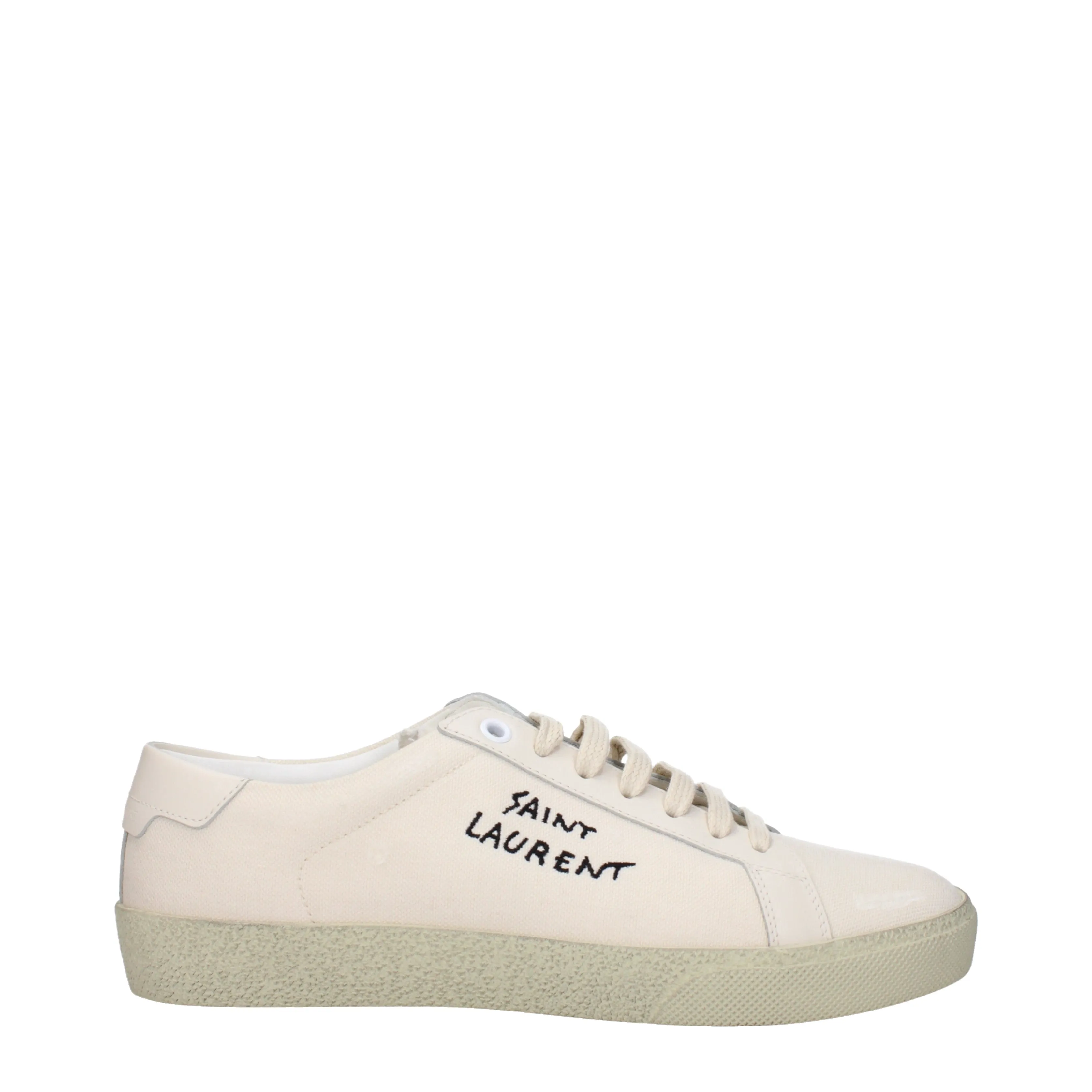 Saint Laurent Sneakers Donna Tessuto Beige/Panna