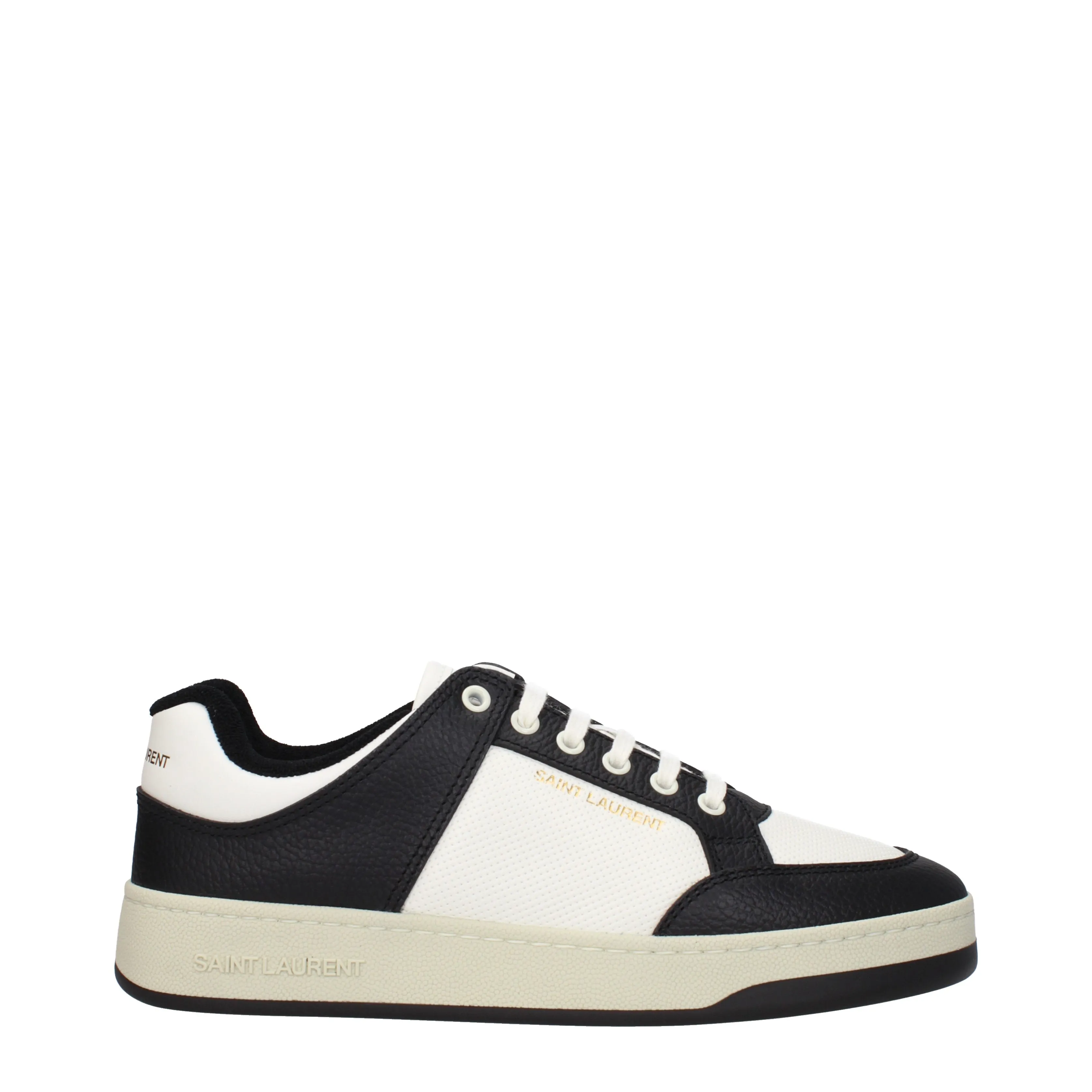 Saint Laurent Sneakers Uomo Pelle Bianco/Nero