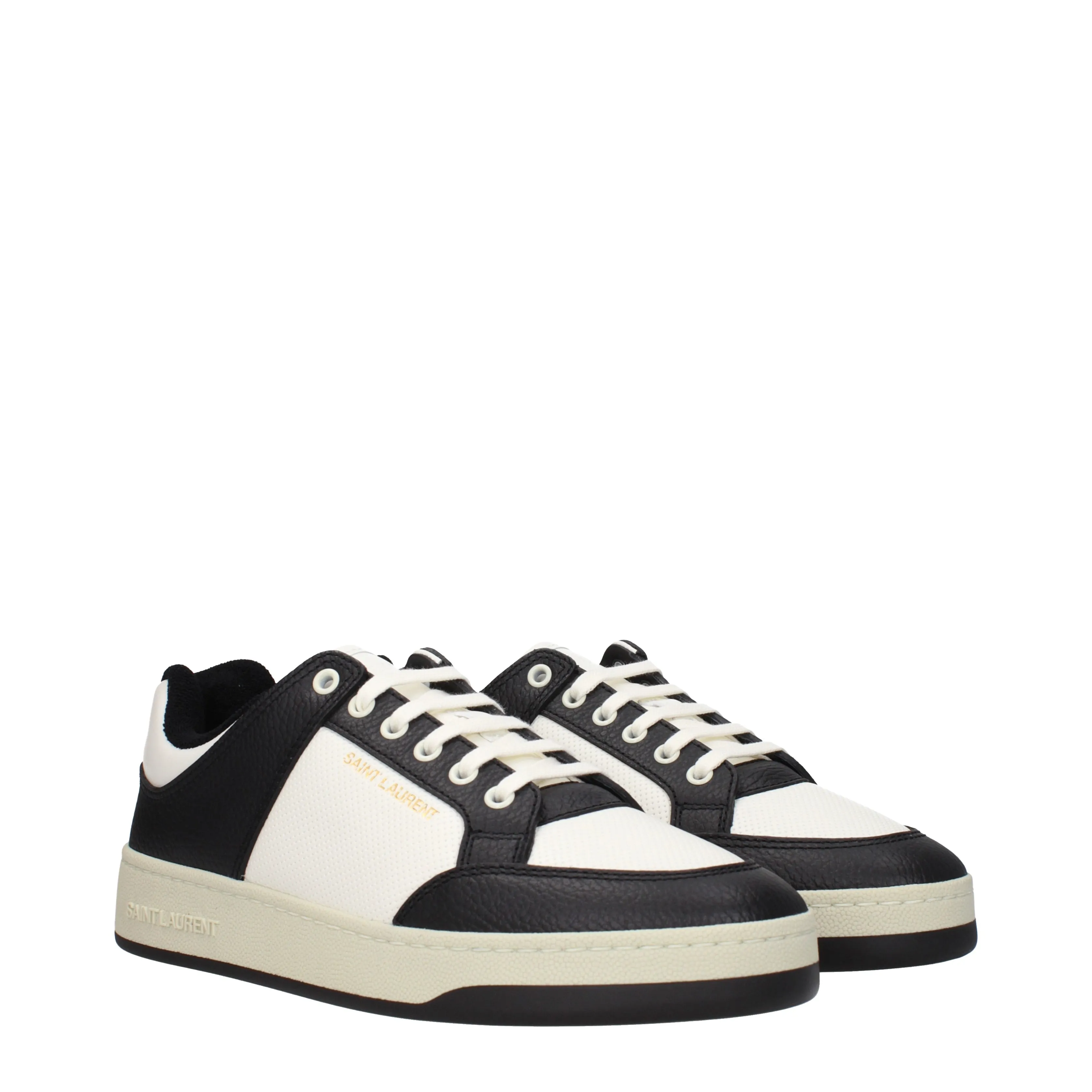 Saint Laurent Sneakers Uomo Pelle Bianco/Nero