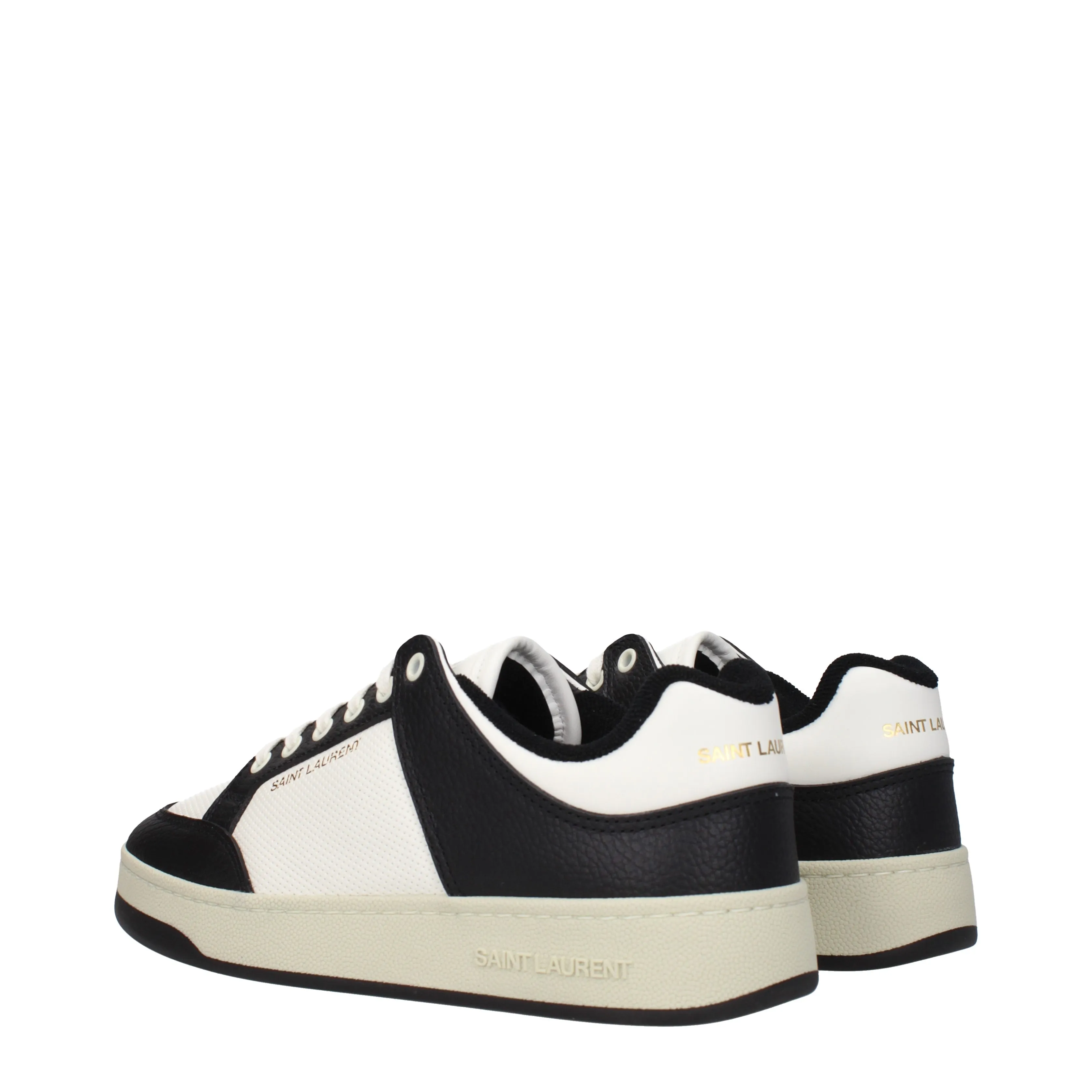 Saint Laurent Sneakers Uomo Pelle Bianco/Nero