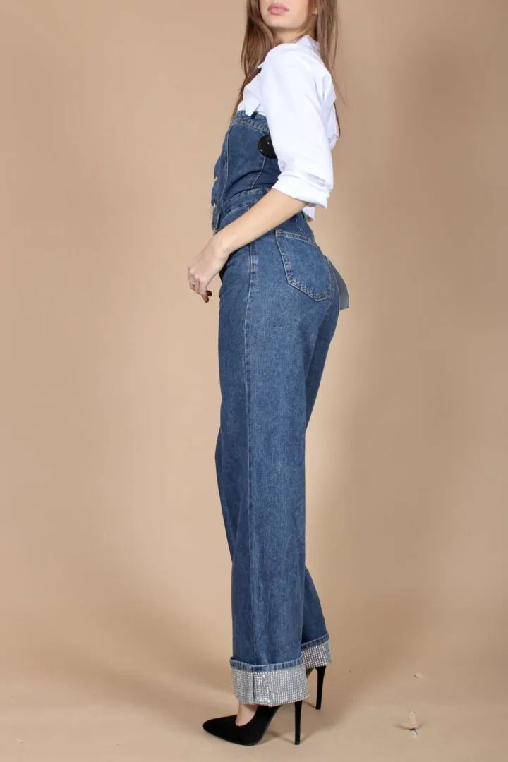 Salopette Jeans Strass