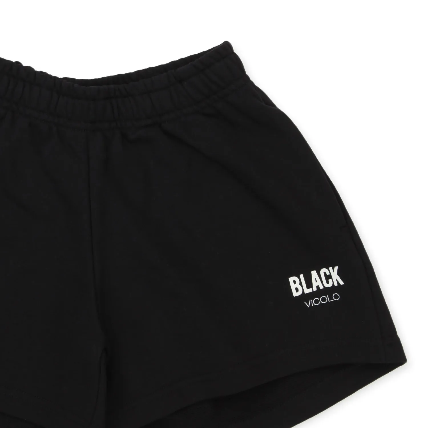 Shorts In Felpa Neri Con Logo Bambina E Teen