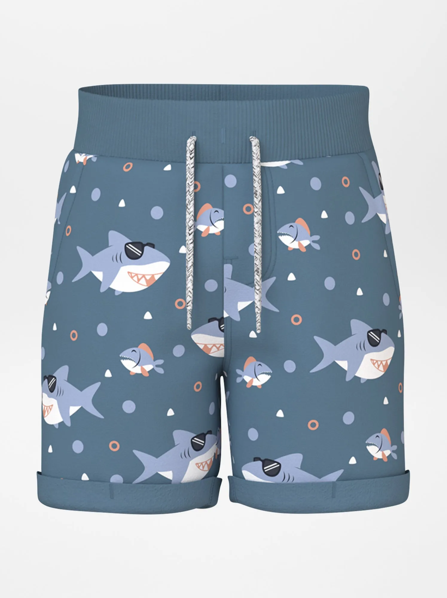 Shorts in tessuto felpato stile joggers - BLU