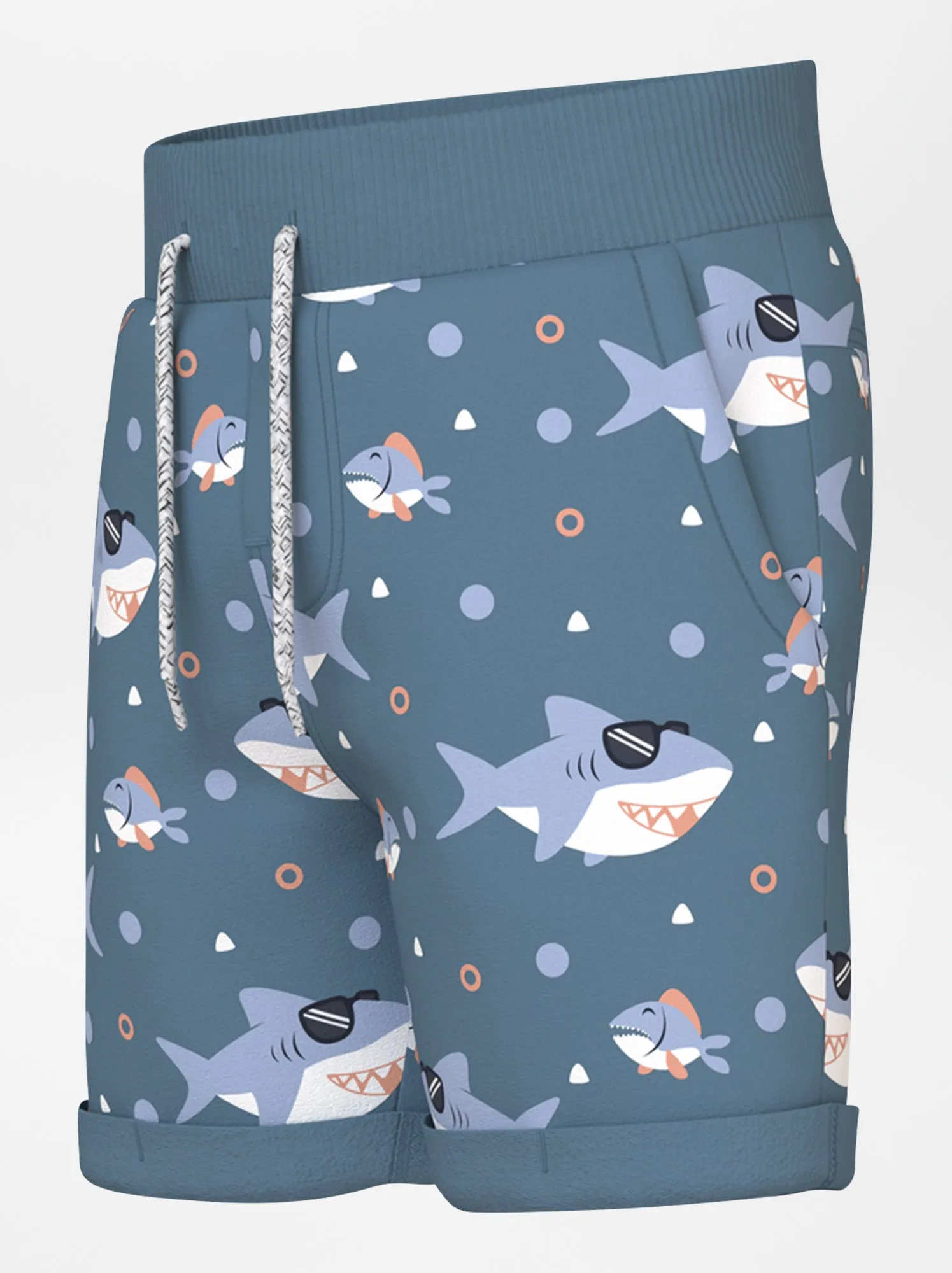 Shorts in tessuto felpato stile joggers - BLU