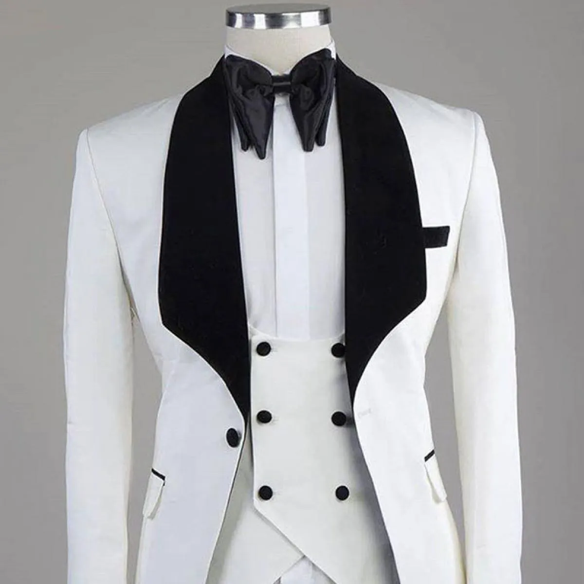 Smoking da sposo bianco per matrimonio 3 pezzi abiti da uomo giacca gilet con pantaloni 3 pezzi costume di moda maschile design