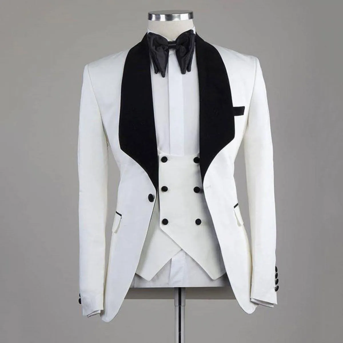 Smoking da sposo bianco per matrimonio 3 pezzi abiti da uomo giacca gilet con pantaloni 3 pezzi costume di moda maschile design