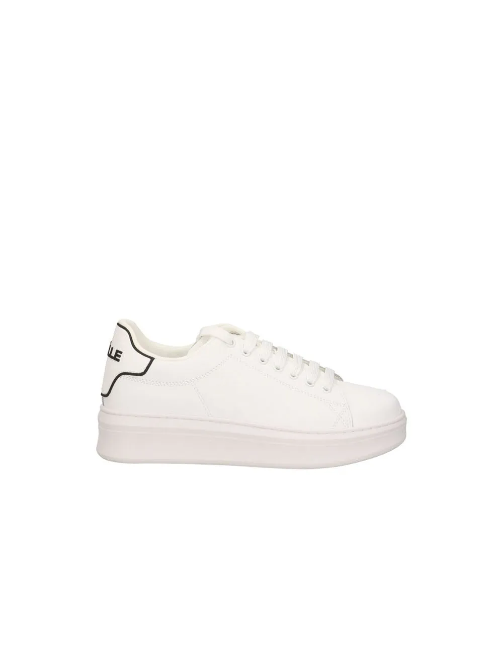 Sneakers Addict Con Patch Rubber Sul Tallone - Bianco