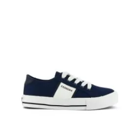 Sneakers blu in tessuto con logo