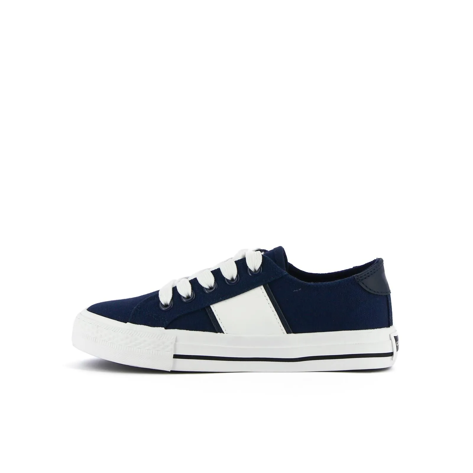 Sneakers blu in tessuto con logo