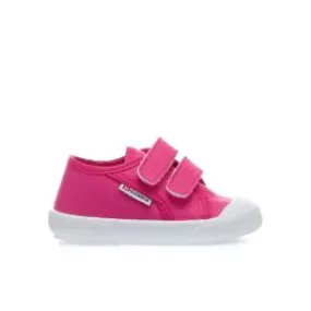 Sneakers fucsia in tessuto con strappi