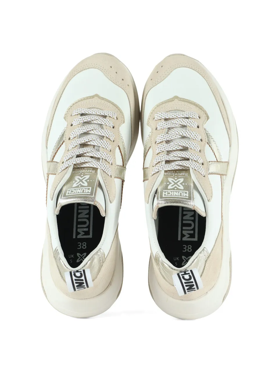 Sneakers in pelle e tessuto WAVE 157