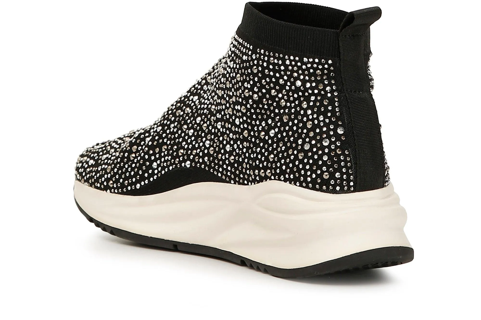 SNEAKERS IN TESSUTO ELASTICO CON STRASS