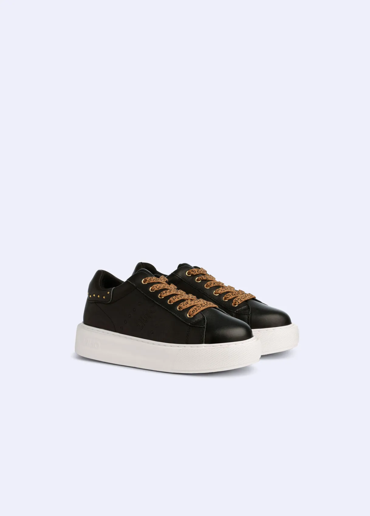 Sneakers platform in pelle