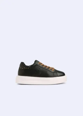 Sneakers platform in pelle