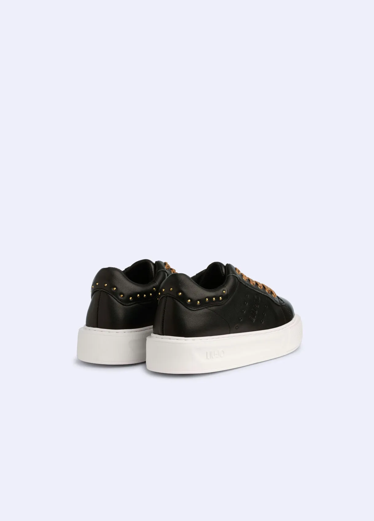 Sneakers platform in pelle