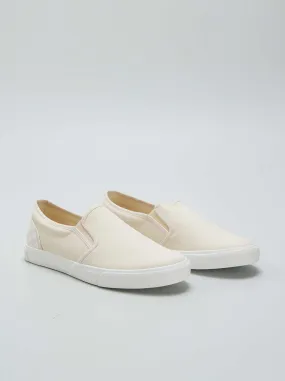 Sneakers tipo 'slip-on' - BEIGE