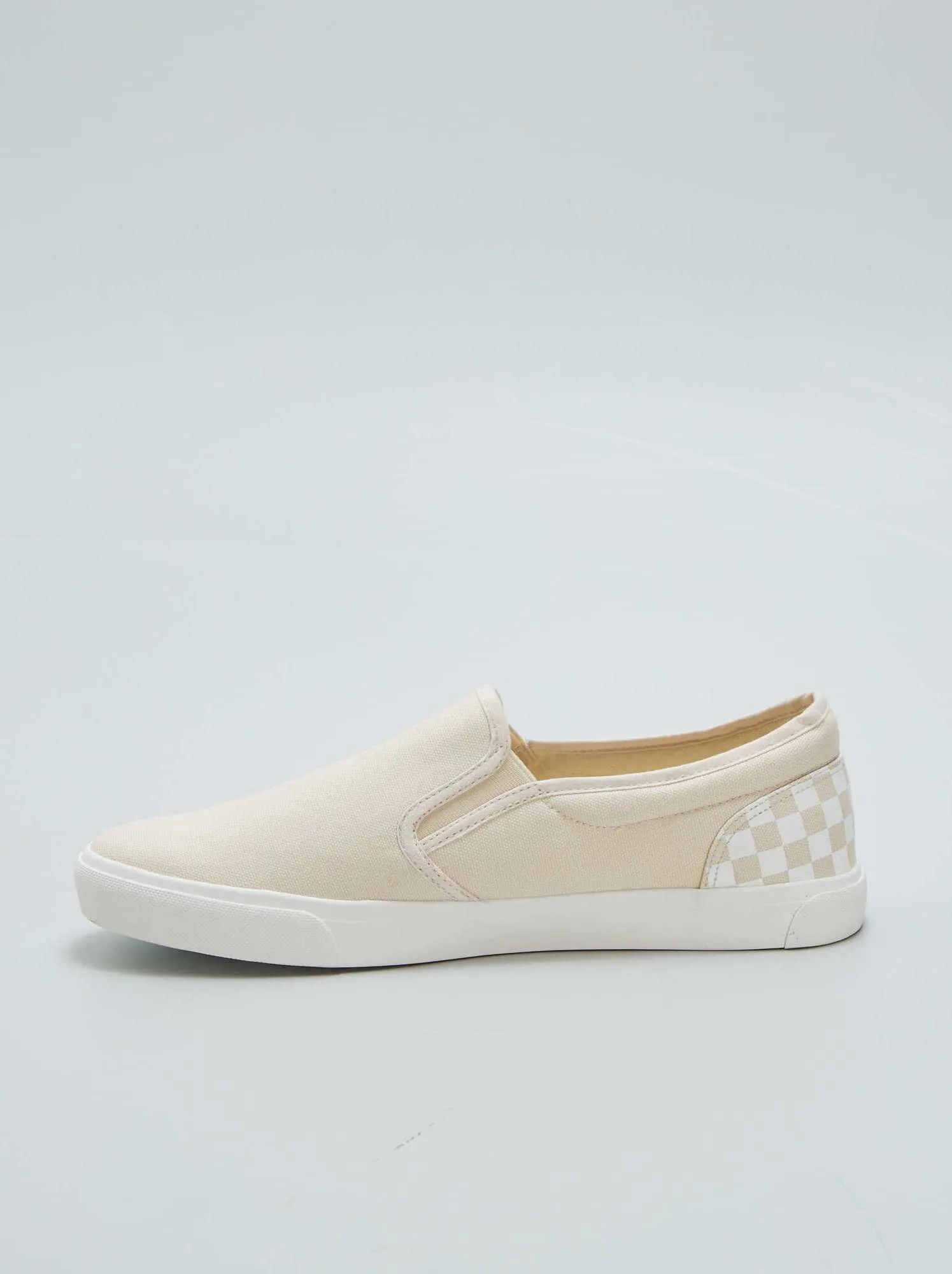 Sneakers tipo 'slip-on' - BEIGE