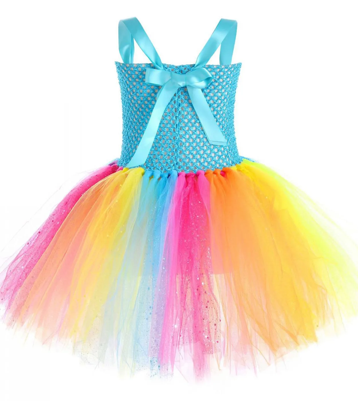 Sparkly Rainbow Candy Tutu Dress For Girls Lollipop Birthday Costume for Kids Toddler Halloween New Year Outfit Princess