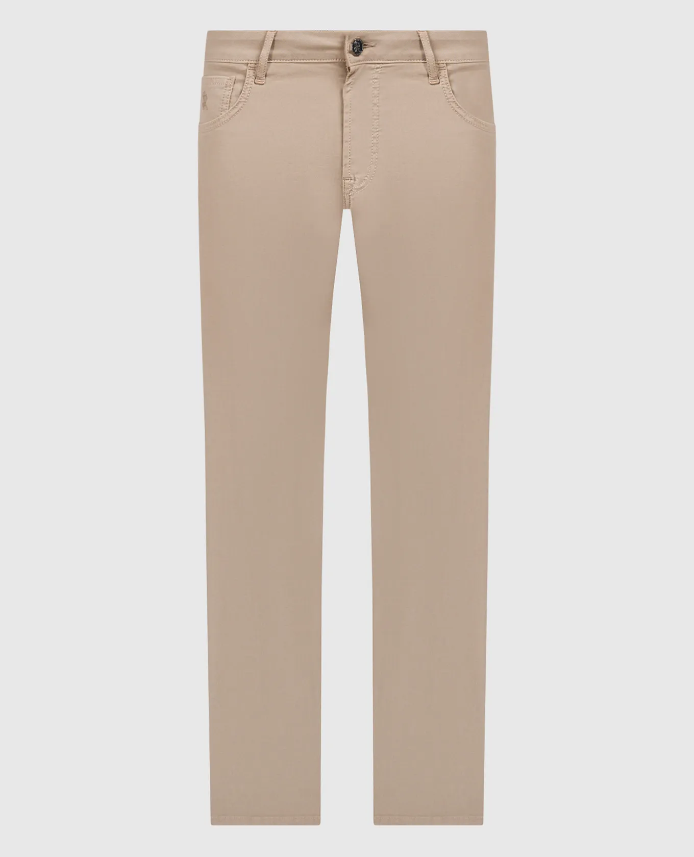 Stefano Ricci Jeans beige con patch logo MST41S0150T0087