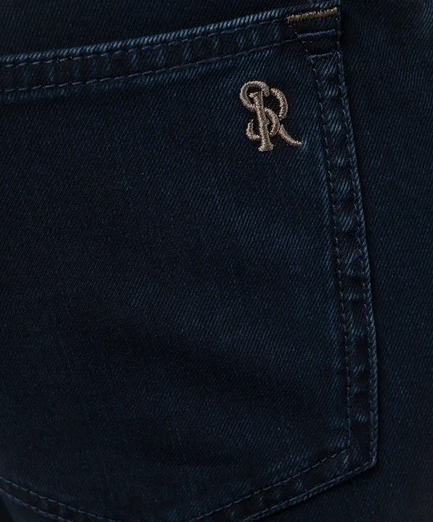 Stefano Ricci Jeans blu con patch logo MFT43B2250T201BL