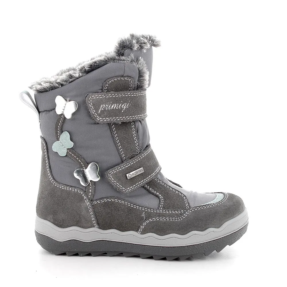 Stivaletti gore-tex da bambina grigio scuro-grigio            