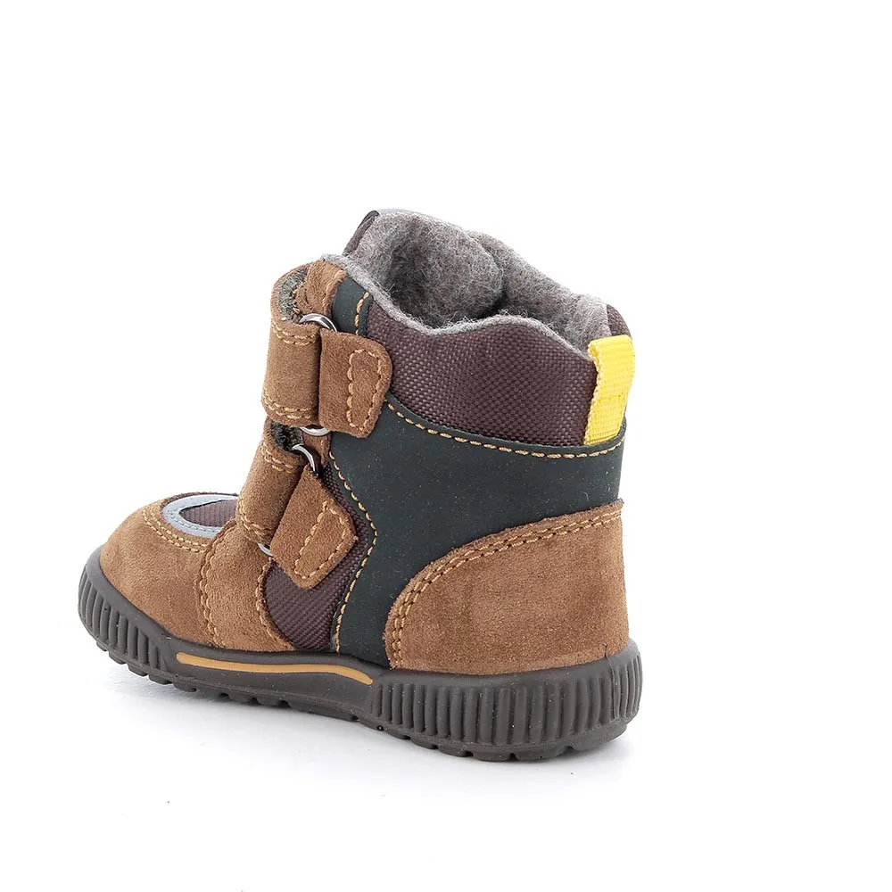 Stivaletti gore-tex da bambino cuoio-marrone scuro            